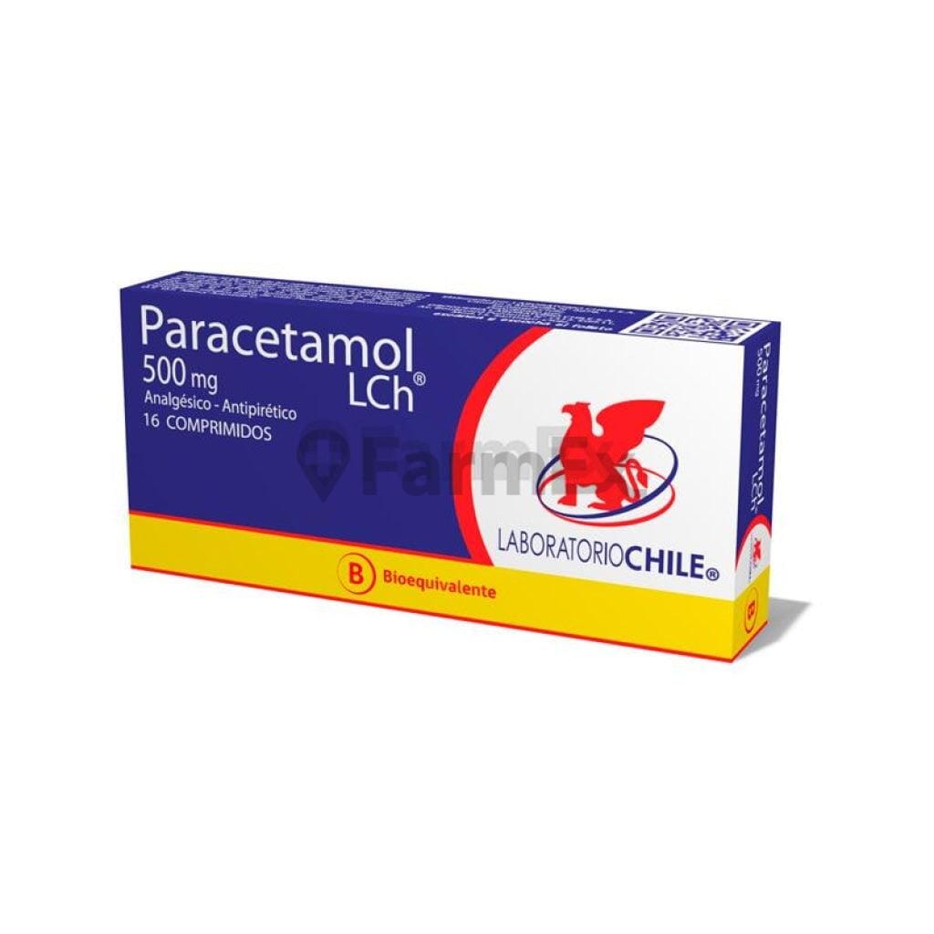 Paracetamol 500 mg x 16 comprimidos Farmex-Fonasa-Persistente